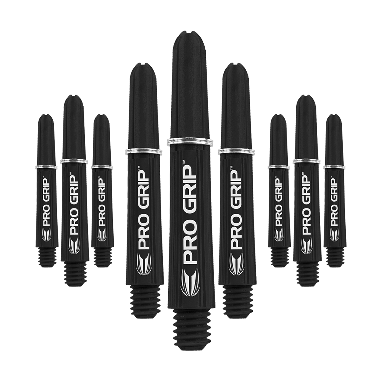 Target Pro Grip Shafts - 3 Sets - Black 34MM