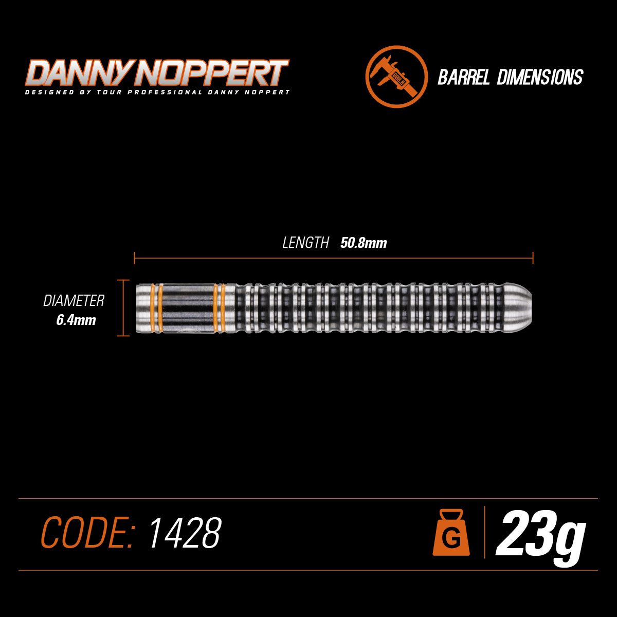 WINMAU Danny Noppert 23 gram 90% Tungsten alloy