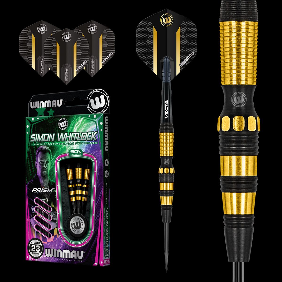 WINMAU Simon Whitlock Onyx AU 23 gram 90% Tungsten alloy