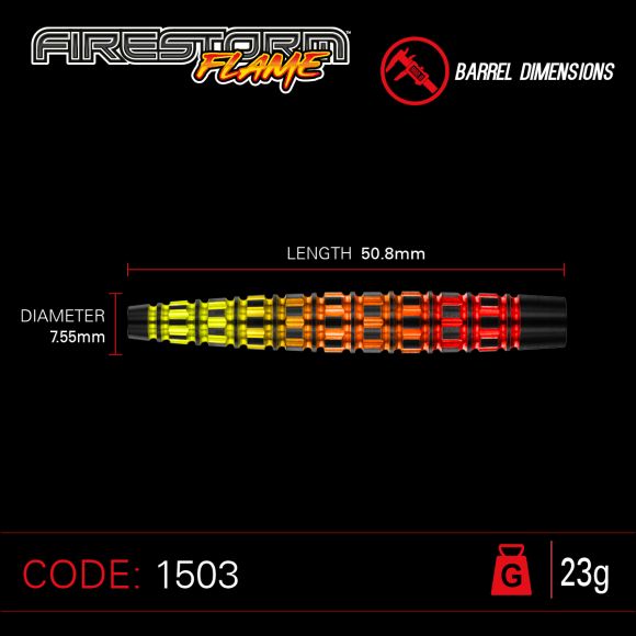 WINMAU Firestorm Flame 23 gram 90% Tungsten alloy