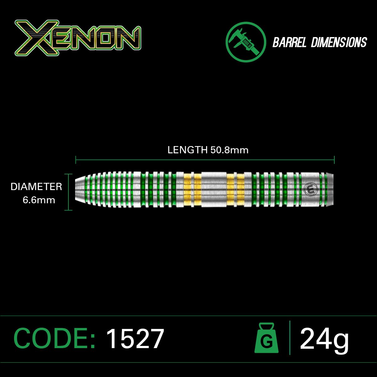 WINMAU Xenon 24 gram 90% Tungsten alloy