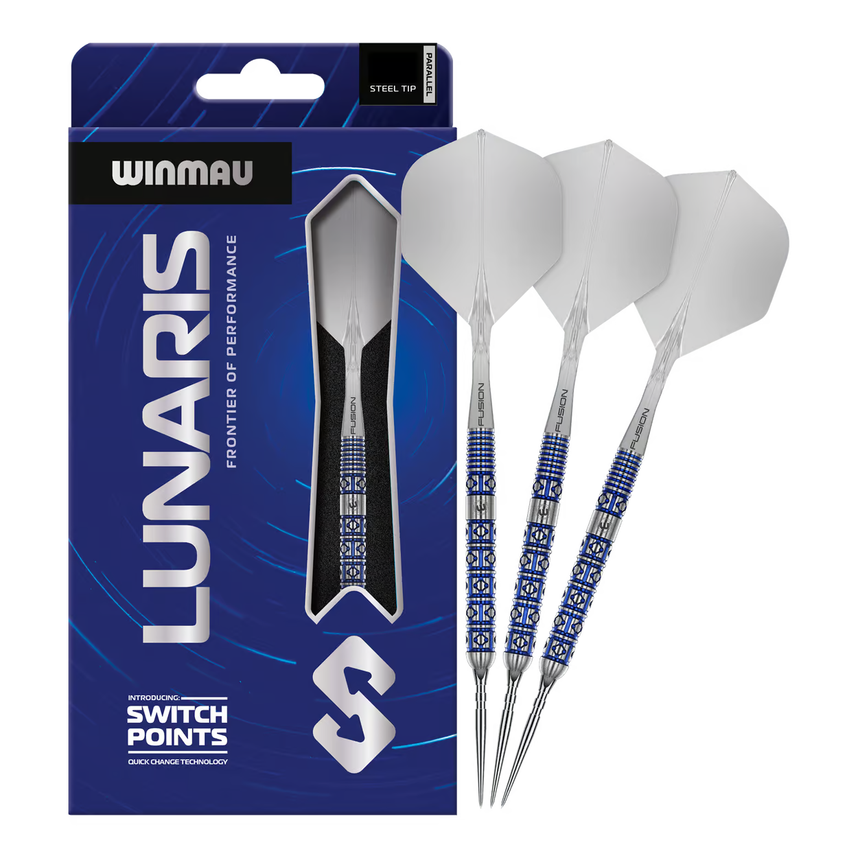 Winmau Lunaris Parallel Switch Point Steeldarts 25G