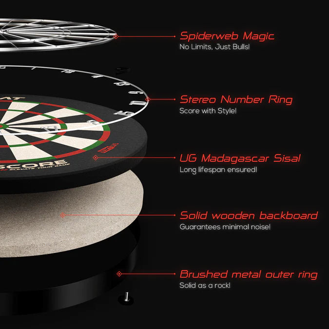 XQMax logo Goat - Everscore Dartboard - African Sisal - Professional