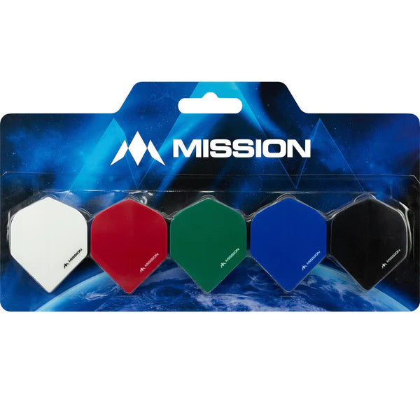 Mission - *Mission Logo Dart Flight Collection - 5 Sets Flights - Mixed Colour FLIGHTS