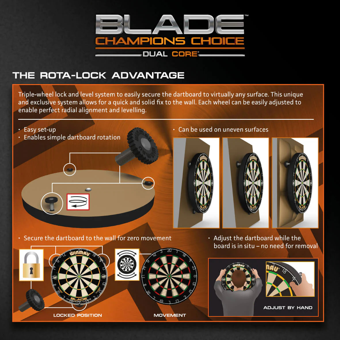 Winmau Blade Dual Core Champions Choice Dartboard TRAINING