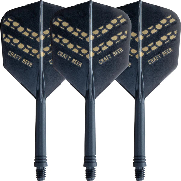 Cuesoul - Cuesoul AK5 Integrated Dart Shaft and Flights - Standard - Black - Craft Beer