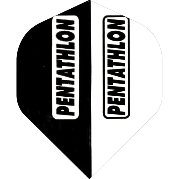 Pentathlon - Pentathlon Dart Flights - Extra Strong - Std - Black & White