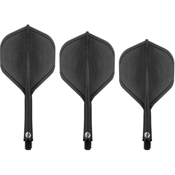 SHOT FLIGHT DECK - ONE PIECE DART FLIGHT AND SHAFT SYSTEM - BLACK 25.2