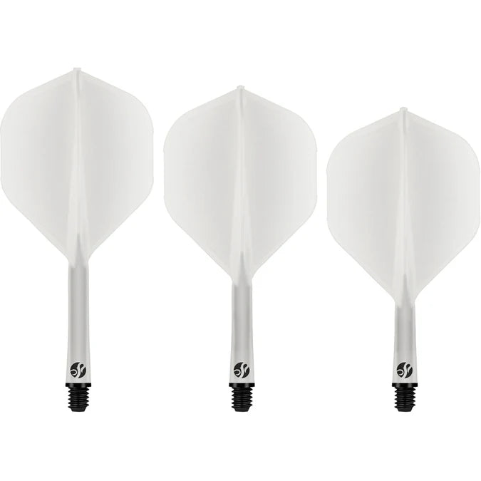 SHOT FLIGHT DECK - ONE PIECE DART FLIGHT AND SHAFT SYSTEM - CLEAR 31.2