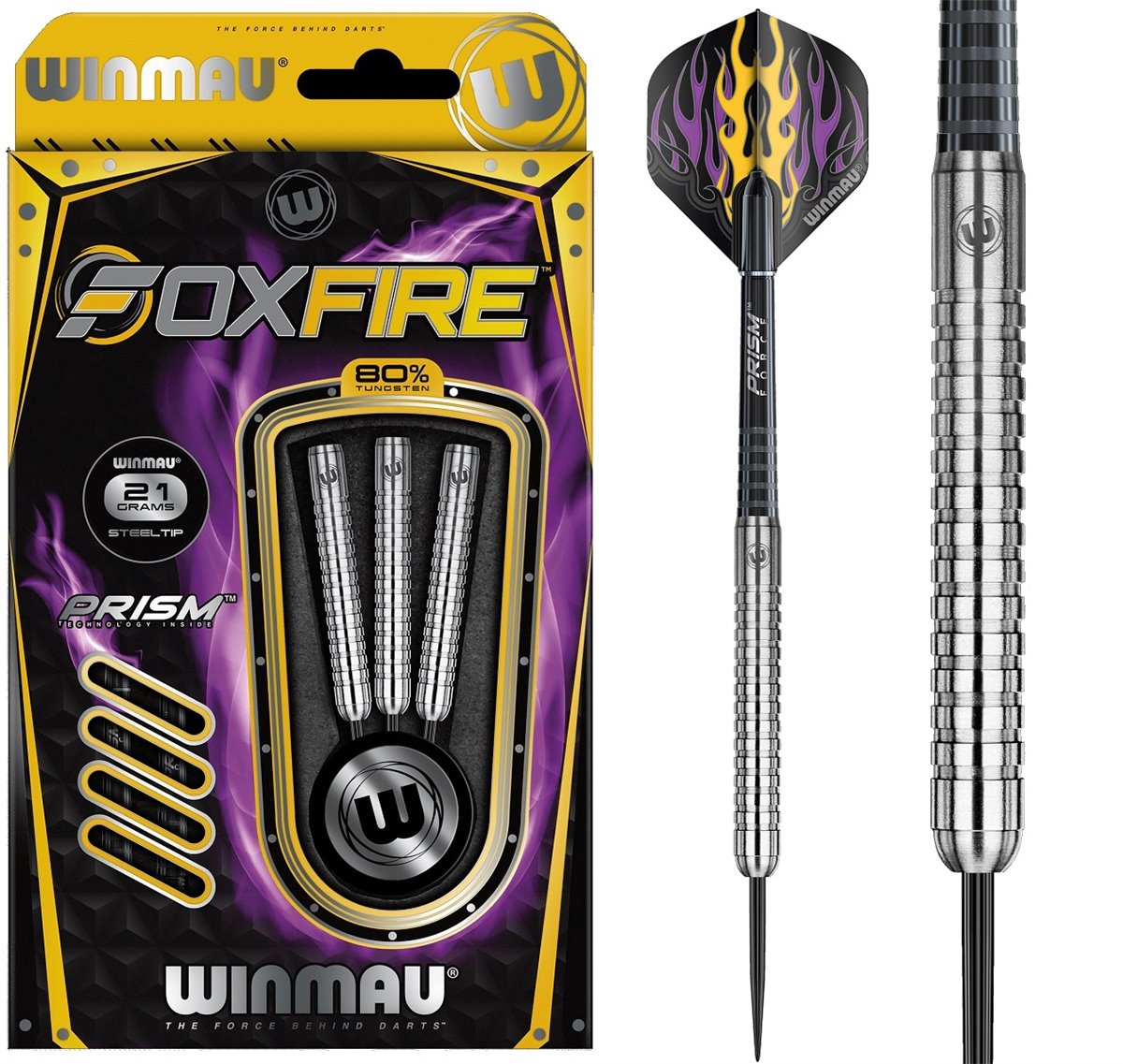Winmau Foxfire steel darts 25 gram L. = 50.8 mm, D. max. = 6.6mm