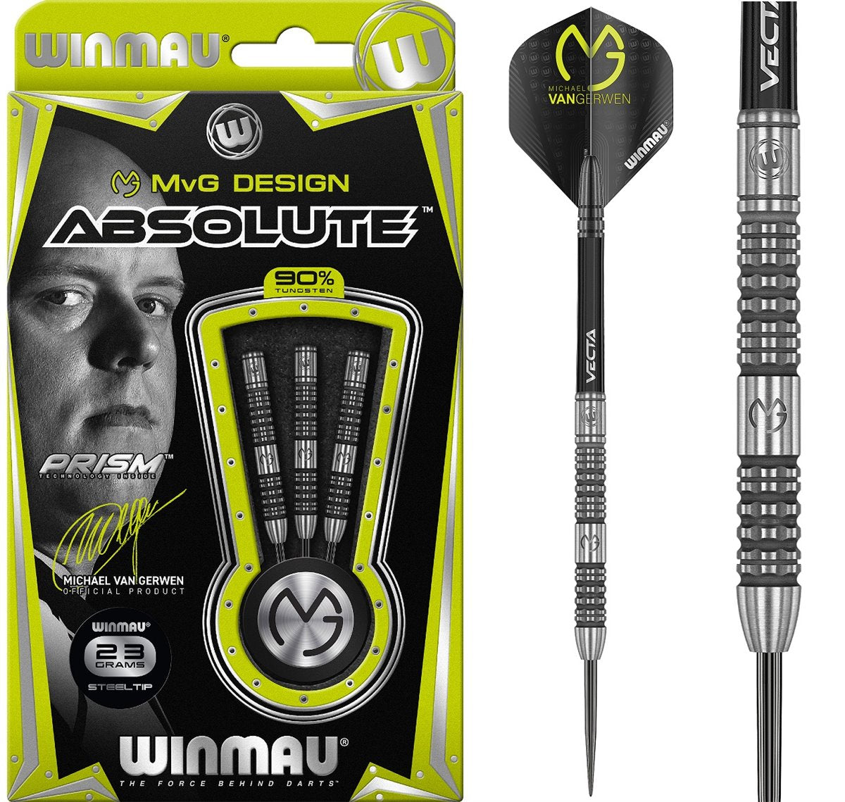 Winmau Michael van Gerwen Absolute Steel Darts 22 gram 50.8 mm 6.3 mm
