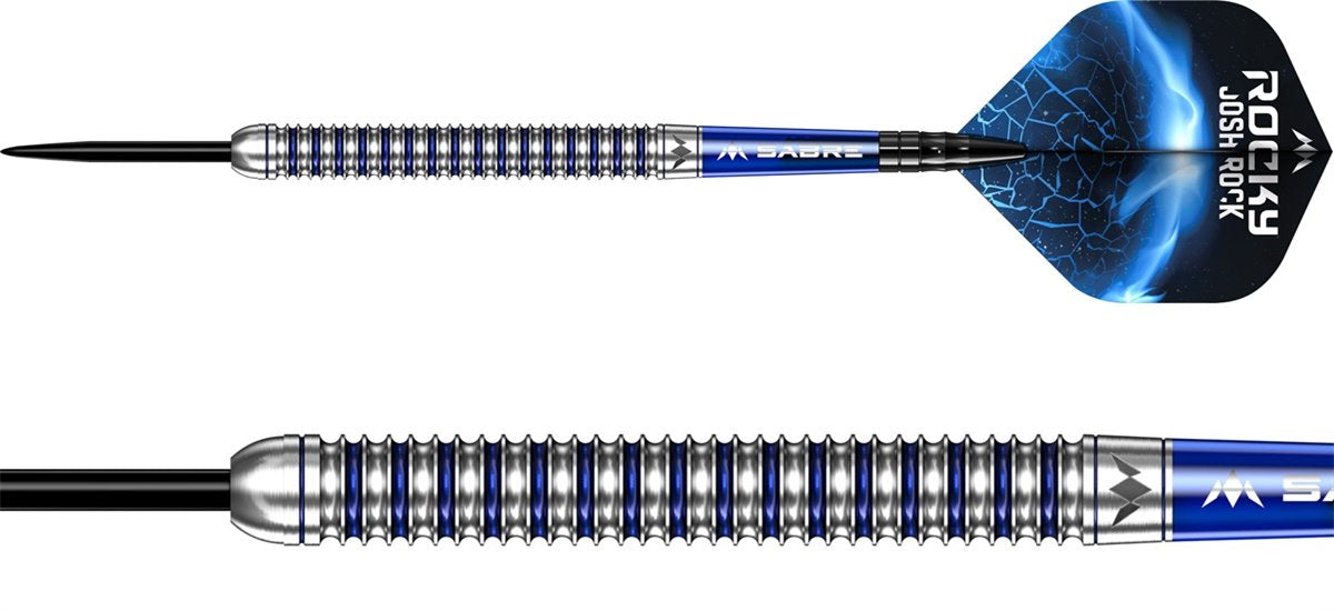Mission Josh Rock v2 95% Silver & Blue PVD 22G gram steel darts