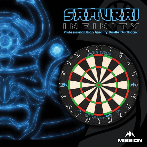 Mission - Mission Samurai Infinity Dartboard - Professional Board - Black Ring
