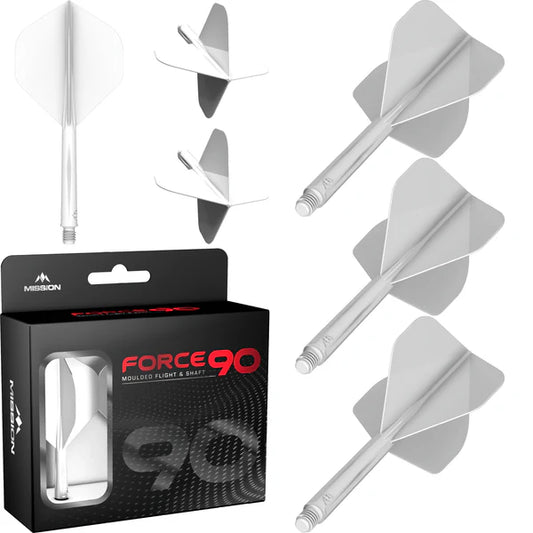 Mission Force 90 - New Moulded Flight & Shaft System - White - Standard No2 TWEENIE 41MM