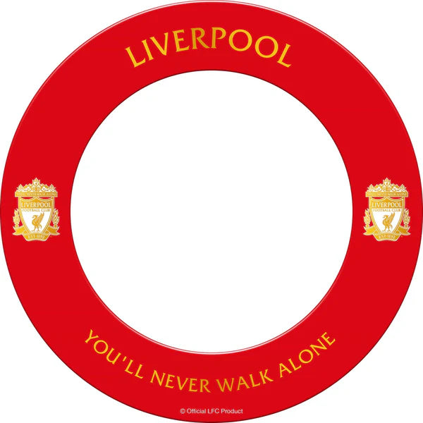 Liverpool FC Dartboard Surround - Official Licensed - LFC - S2 - Red - Gold Crest