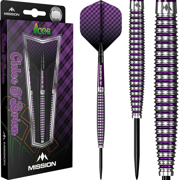 Mission Chloe OBrien Darts - Steel Tip - 95% - Electro Purple 25G
