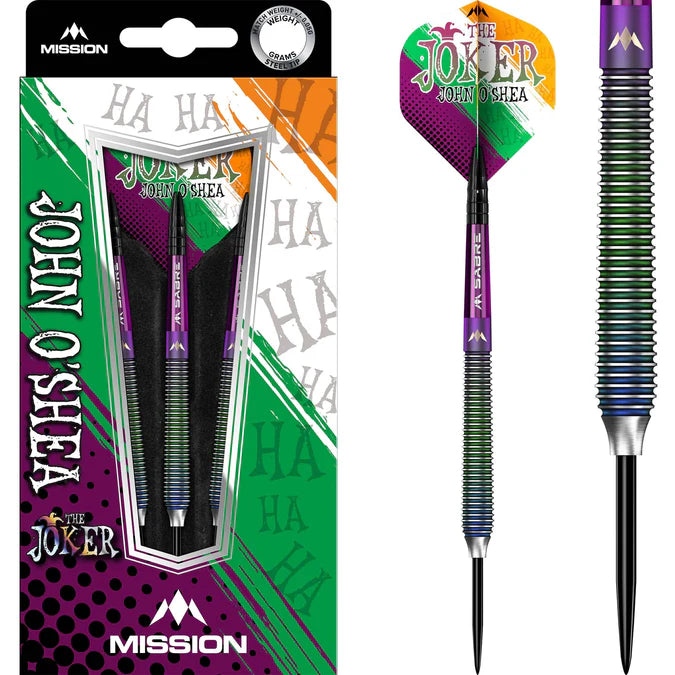 MISSION JOHN O SHEA DARTS - STEEL TIP - THE JOKER - CORAL 26G