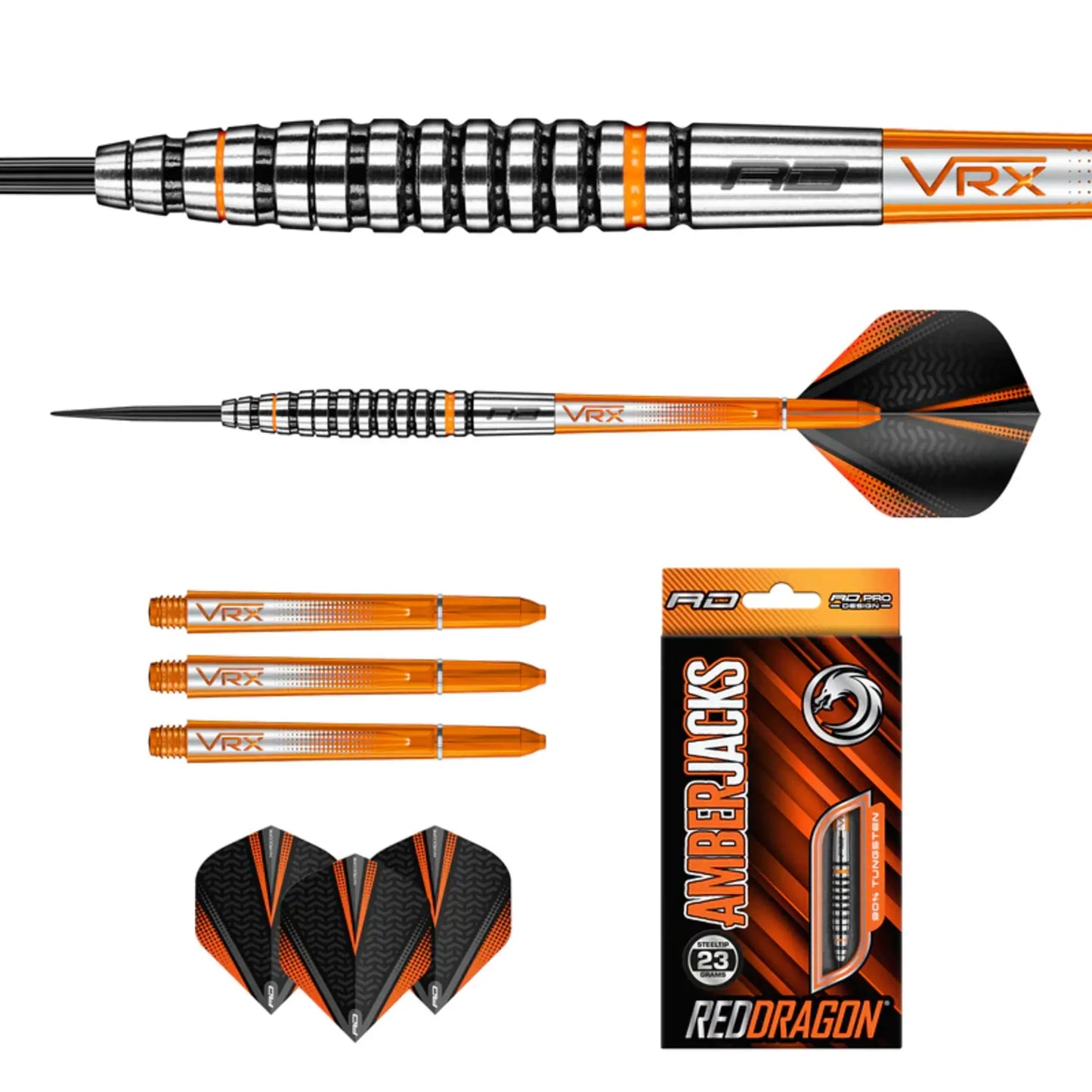 Red Dragon Amberjack 14 90% Steel Tip Darts 25G