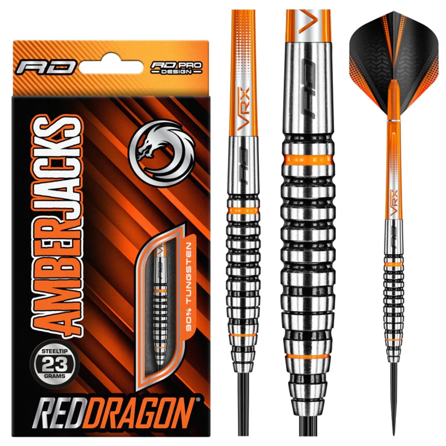 Red Dragon Amberjack 14 90% Steel Tip Darts 23G