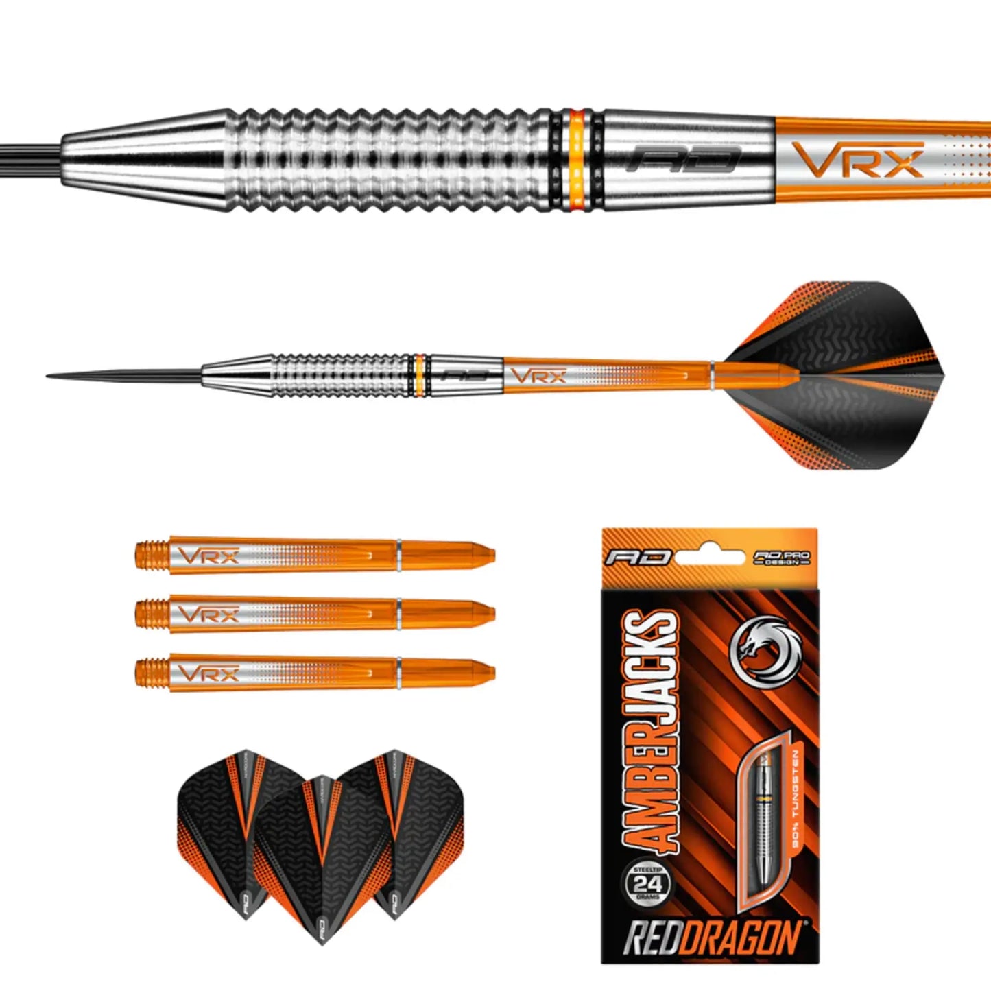 Red Dragon Amberjack 17 90% Steel Tip Darts 26G