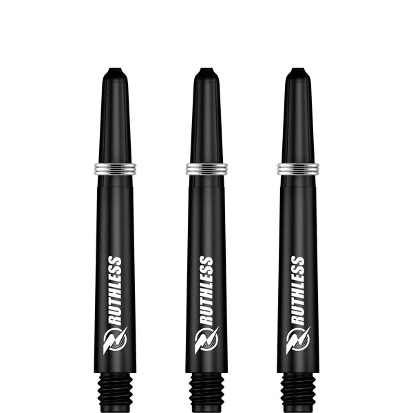 Ruthless - Ruthless Deflectagrip Dart Shafts - Nylon Stems with Springs BLACK