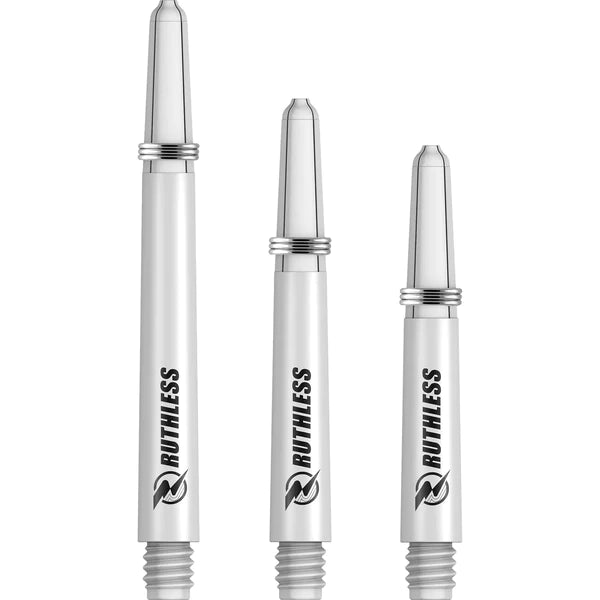 Ruthless - Ruthless Deflectagrip Dart Shafts - Nylon Stems with Springs WHITE