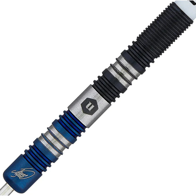 UNICORN JAMES WADE DARTS - STEEL TIP - THE MACHINE - TWO TONE - BLACK & BLUE 23G