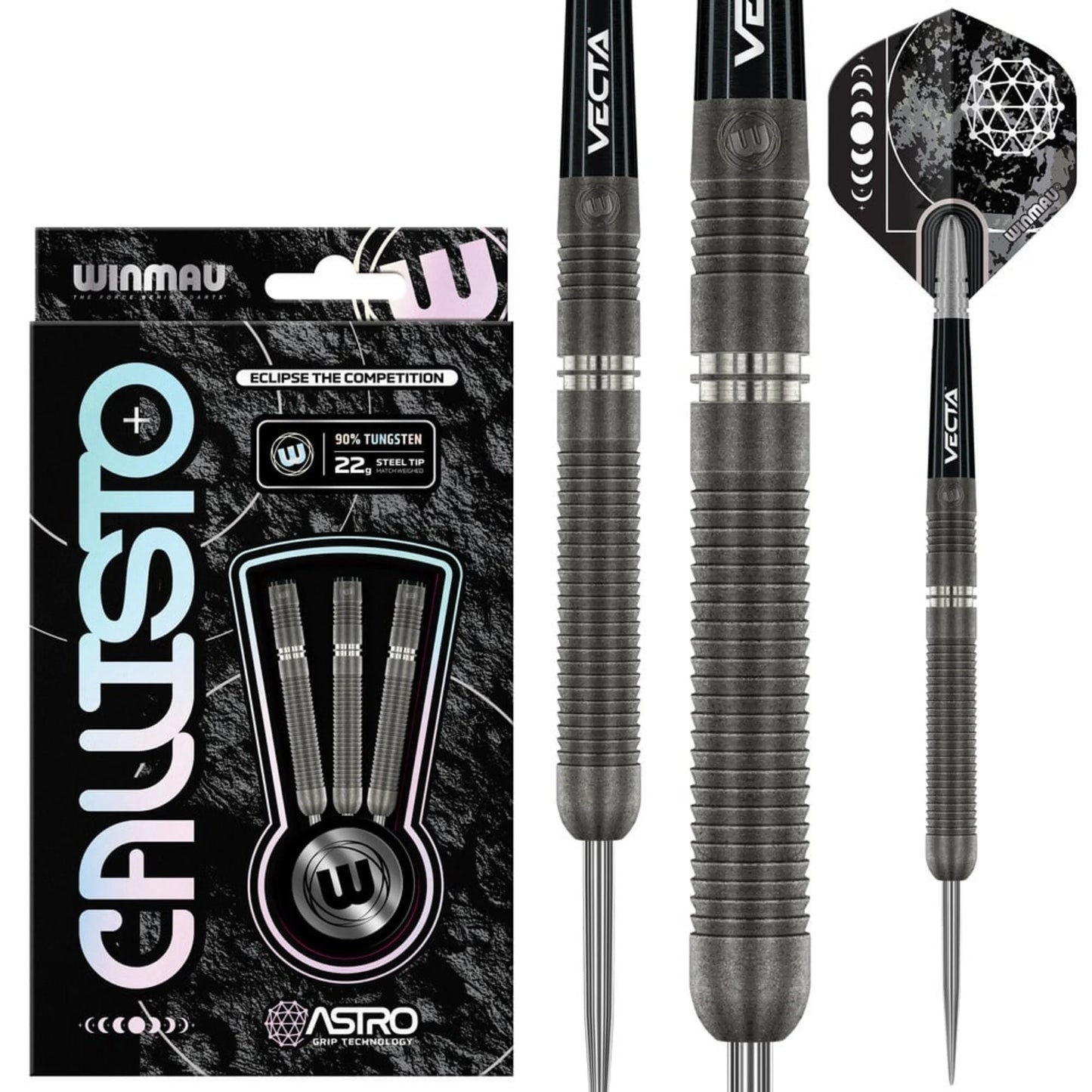 Winmau Callisto 01 90% Steel Tip Darts 22G