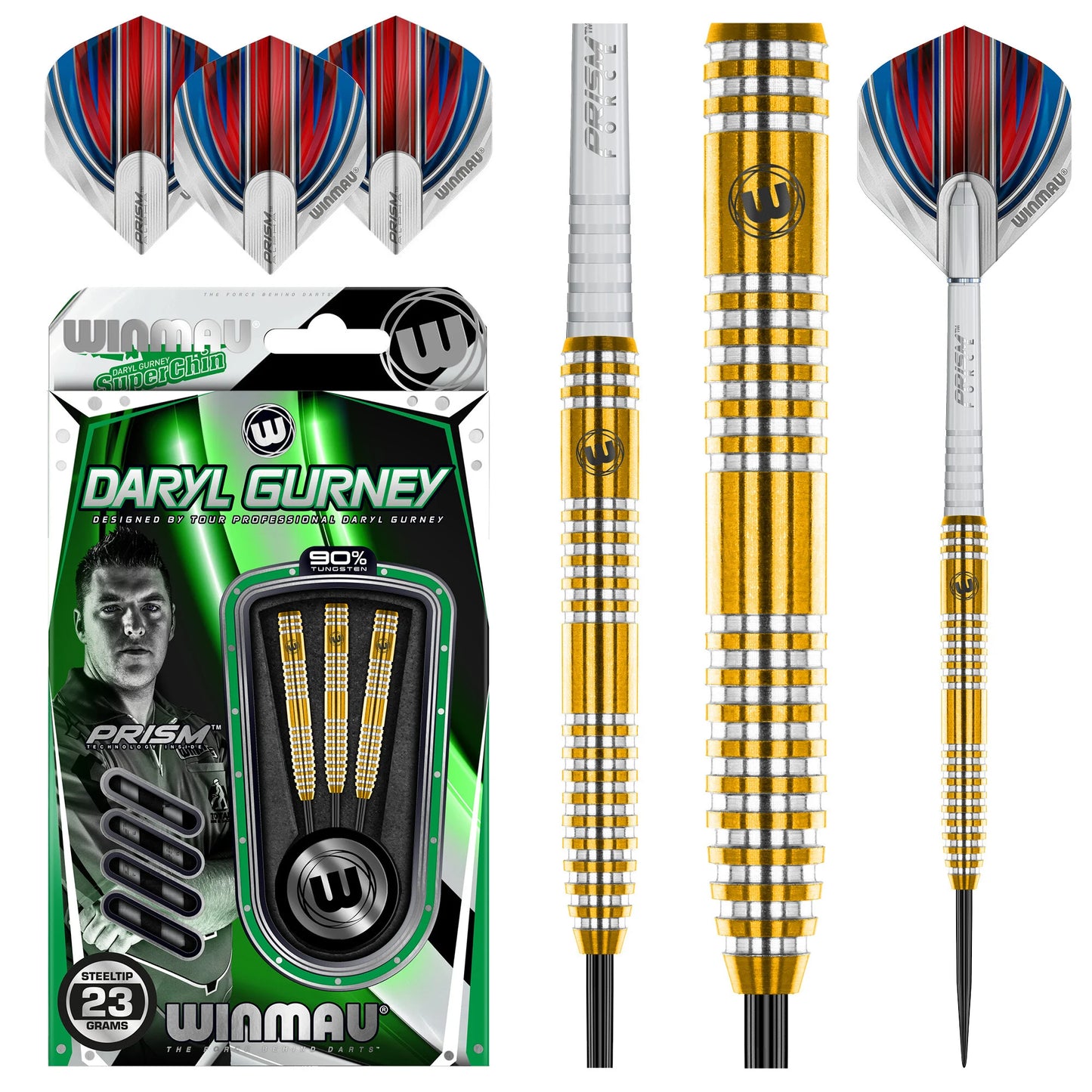 Winmau Daryl Gurney 90% Steel Tip Darts 23G