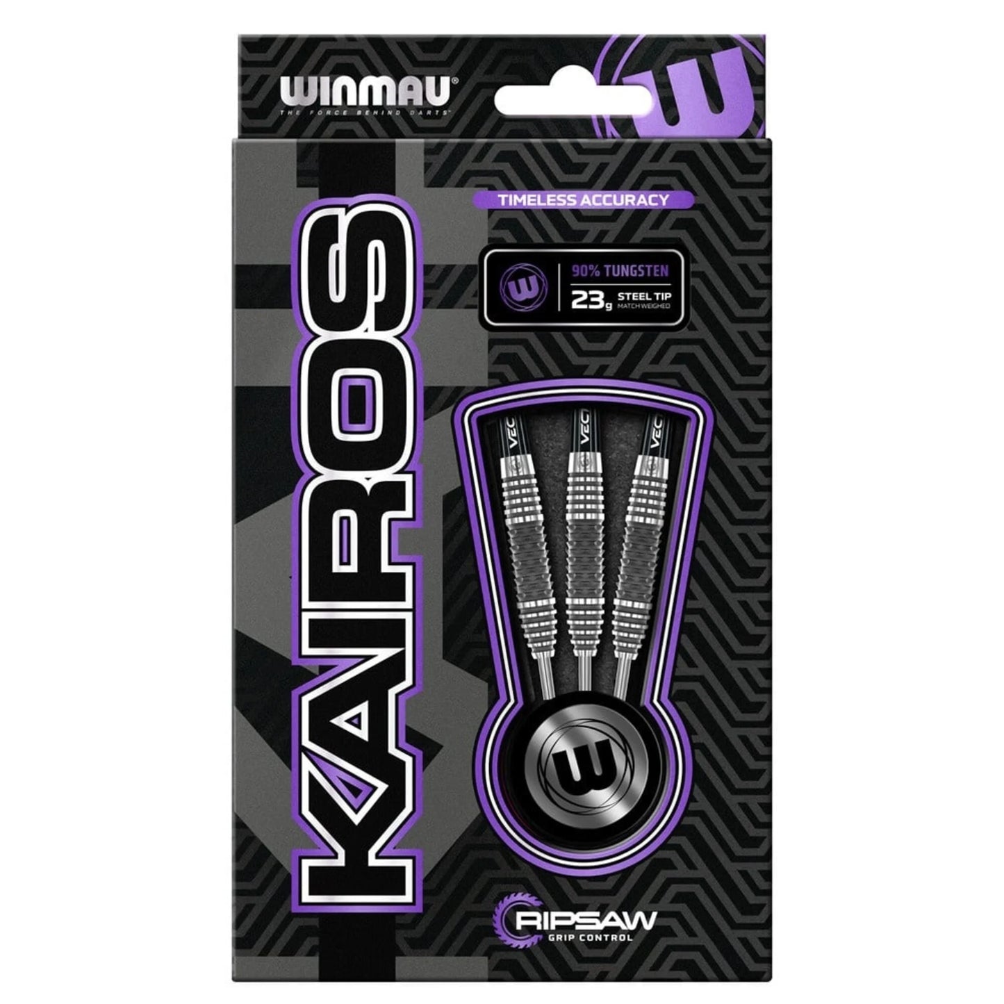 Winmau Kairos 01 90% Steel Tip Darts 23G