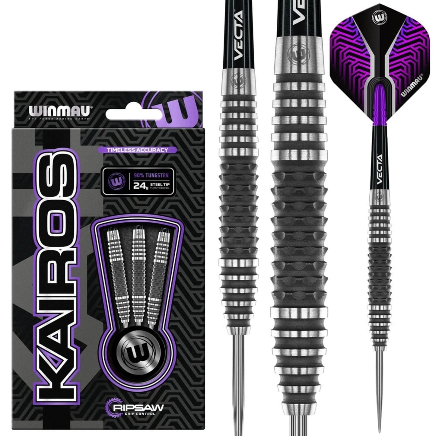 Winmau Kairos 02 90% Steel Tip Darts 24G