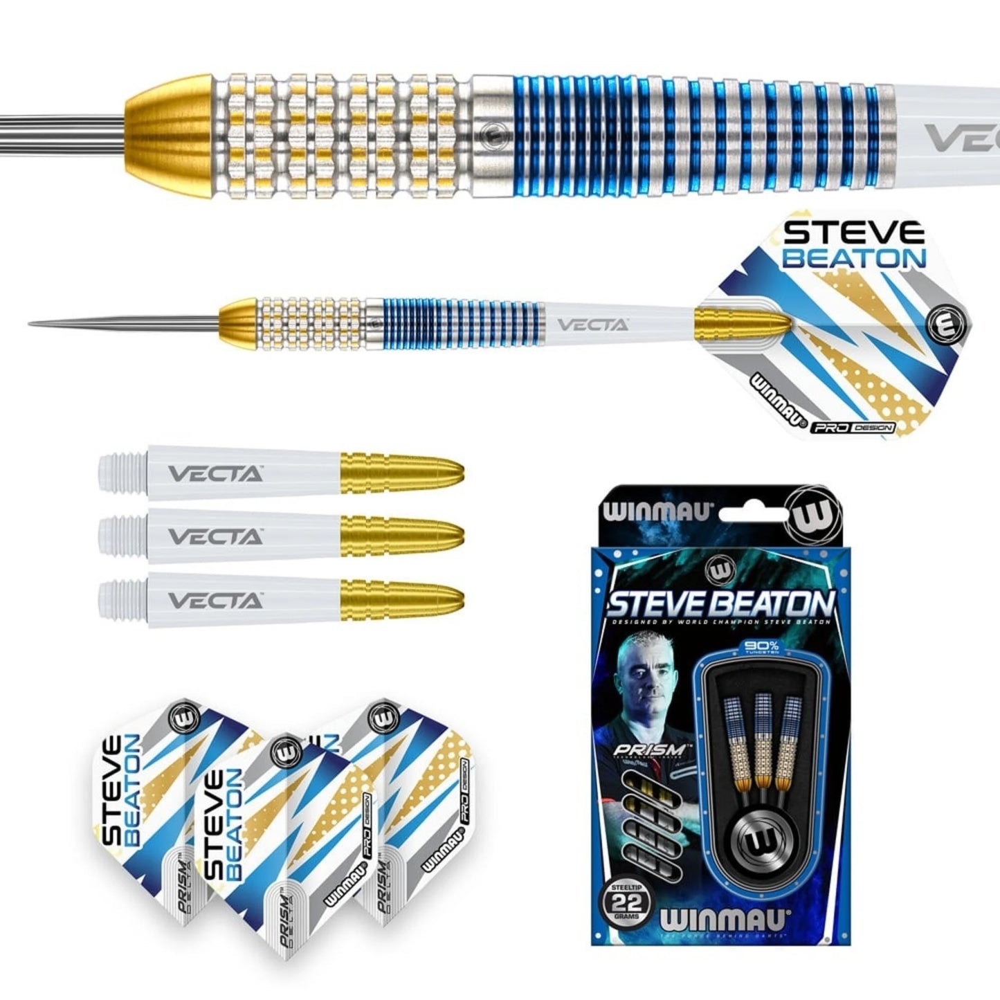 Winmau Steve Beaton Legacy Edition 90% Steel Tip Darts 24G
