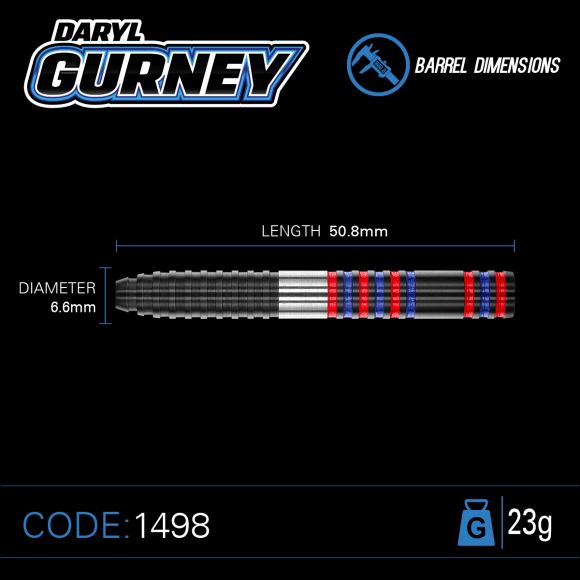 WINMAU Daryl Gurney 85% Pro-Series 23 gram 85% Tungsten alloy