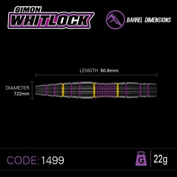 WINMAU Simon Whitlock 22 grams 85% Tungsten alloy