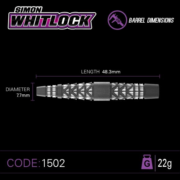 WINMAU Simon Whitlock 22 gram 90% Tungsten alloy