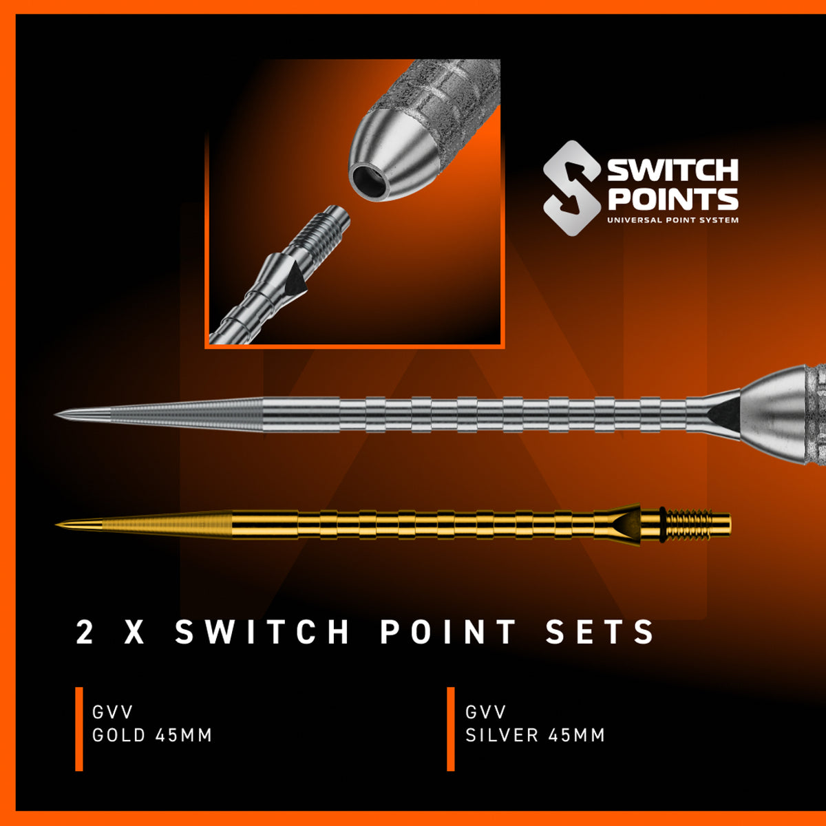 Winmau Gian Van Veen W-MAX Switch Point steel darts 22G