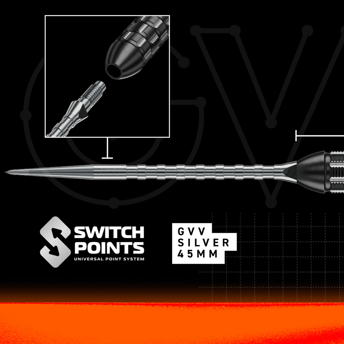 Winmau Gian Van Veen TS-PRO Switch Point Steeldarts 21G