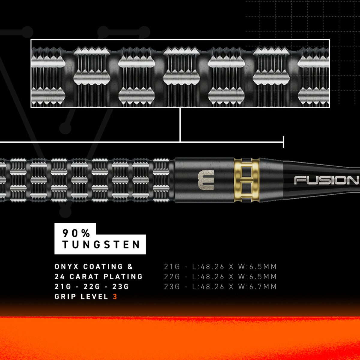 Winmau Gian Van Veen TS-PRO Switch Point Steeldarts 21G