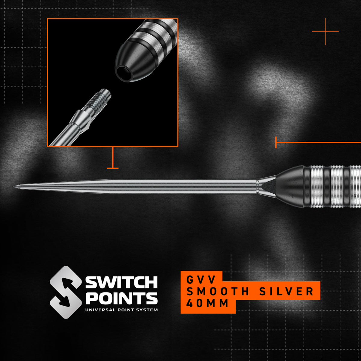 Winmau Gian Van Veen TS Switch Point steel darts 25G