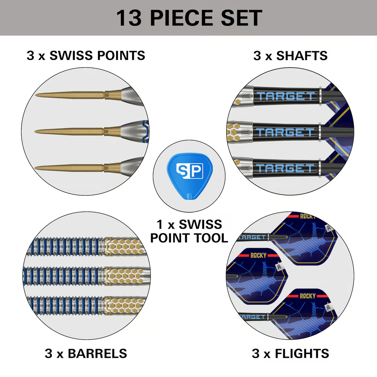 Target Josh Rock GEN1 Swiss Point Steel Darts 22G