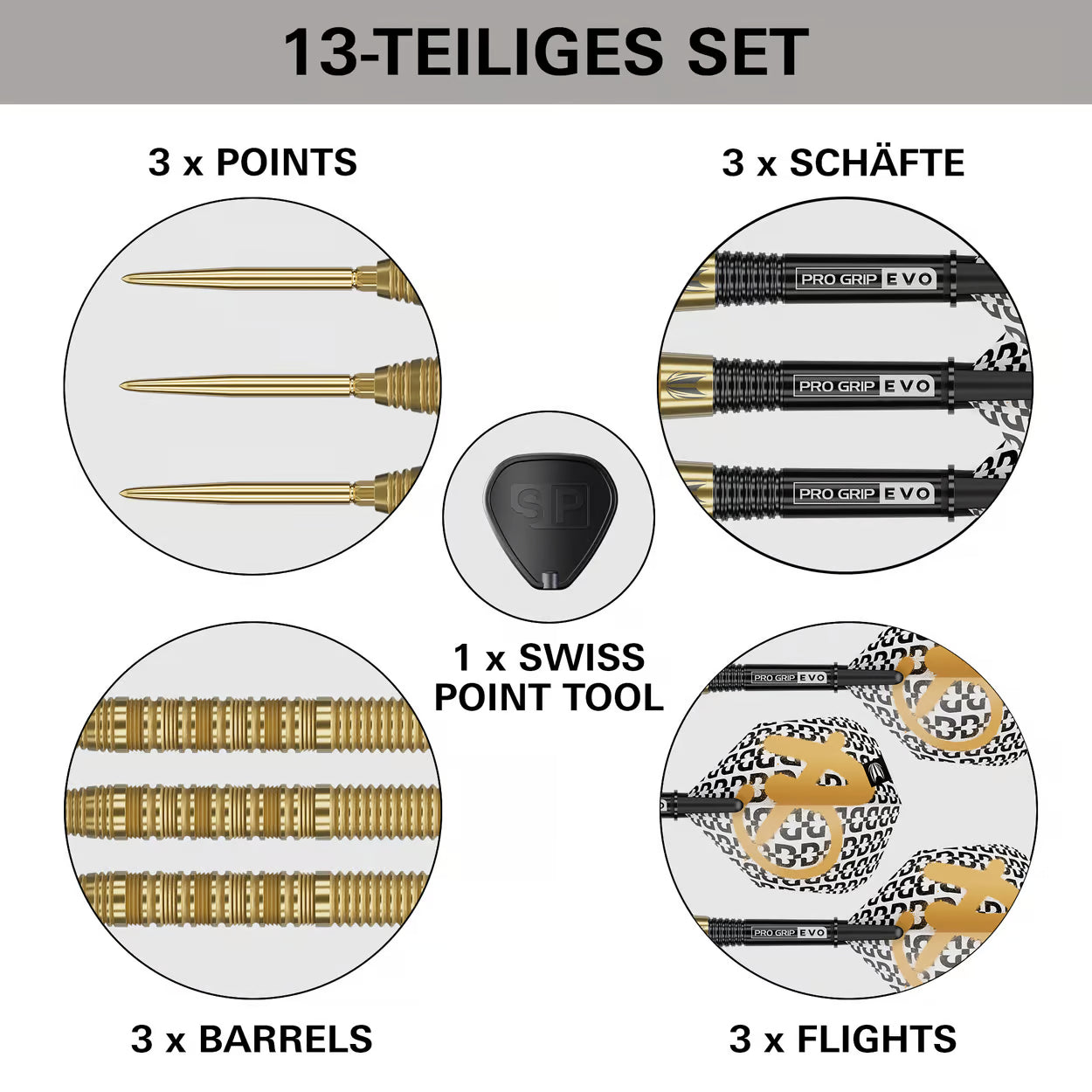 Target Bolide Envy 01 Swiss Point steel darts 22G
