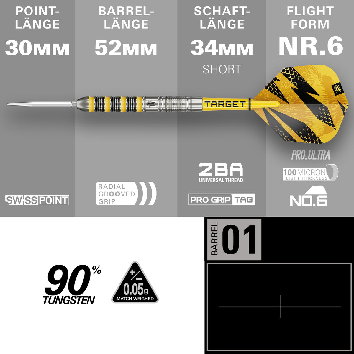 Target Buzz 01 Swiss Points Steeldarts 23G