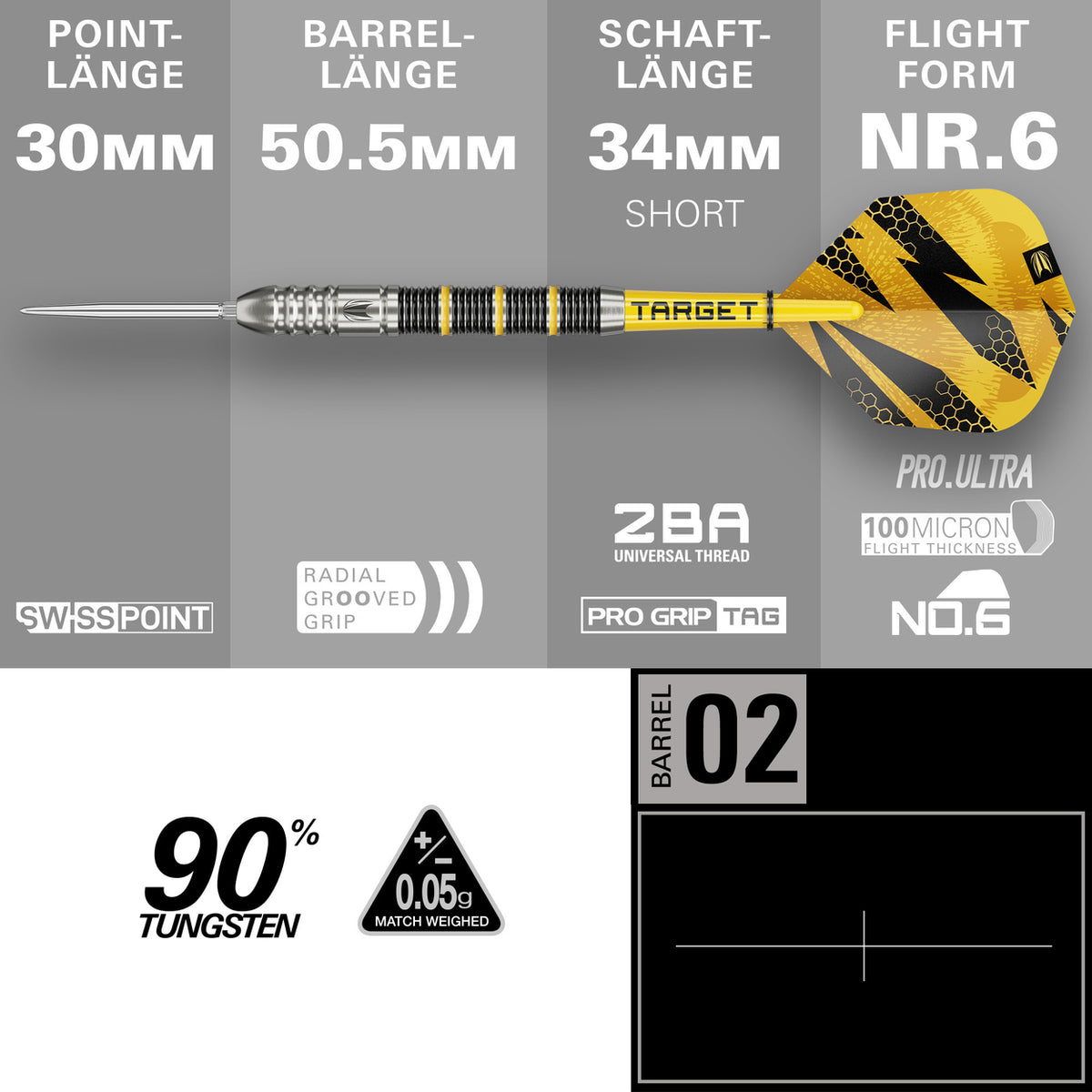Target Buzz 02 Swiss Points Steeldarts 26G