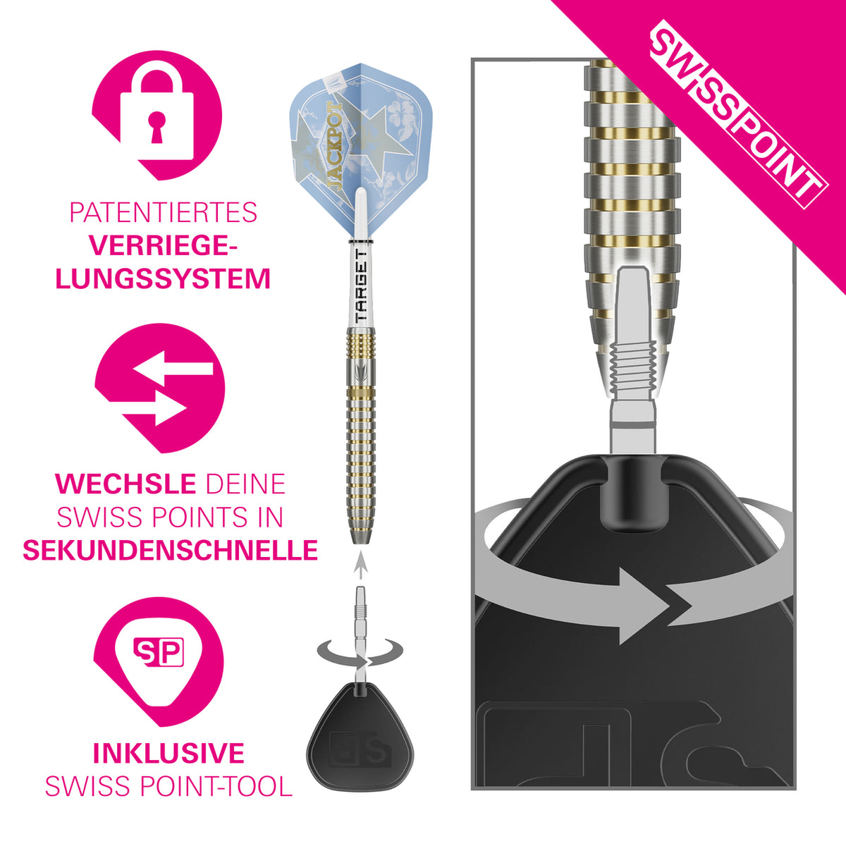 Target Adrian Lewis Showdown Swiss Points Steeldarts 23G