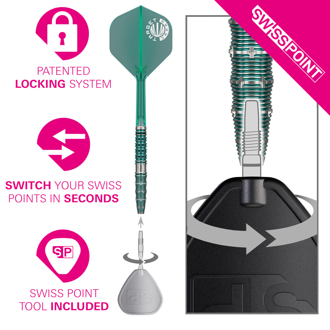 Target Japan Mikuru Suzuki The Miracle GEN7 Swiss Point Steeldarts - 23g