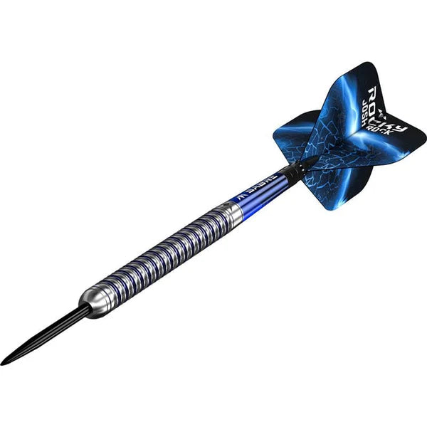 Mission Josh Rock Darts v2 - Steel Tip - 95% - Rocky - Silver & Blue PVD 22G