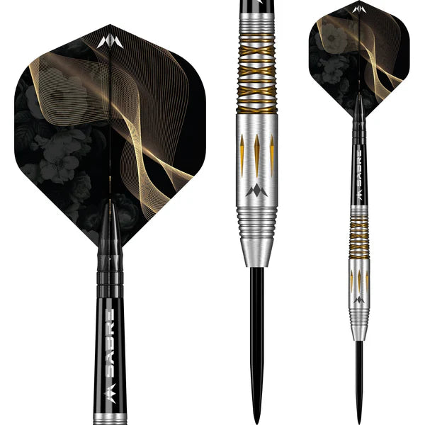 Mission Almudena Fajardo Ayuso Darts - Steel Tip - 95% Tungsten - Gold PVD Milled Silver 23G