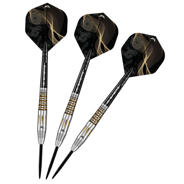 Mission Almudena Fajardo Ayuso Darts - Steel Tip - 95% Tungsten - Gold PVD Milled Silver 23G