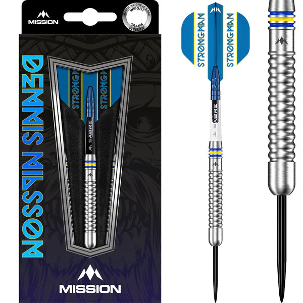 Mission Dennis Nilsson Darts - Steel Tip - 95% Tungsten - Silver 23G