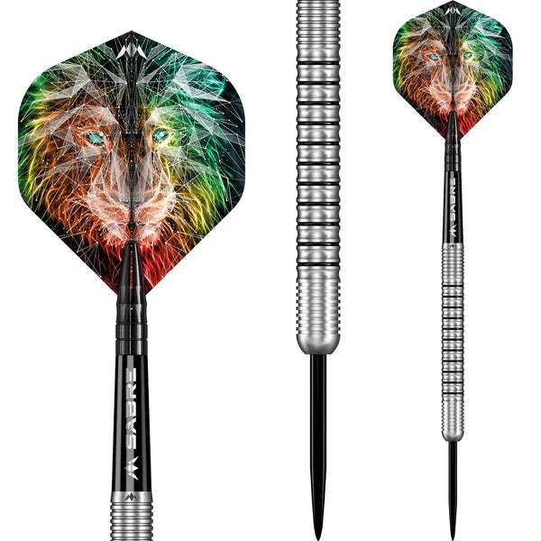 Mission Dominik Grüllich Darts - Steel Tip - 95% Tungsten - Silver-Black Rings 21.5G